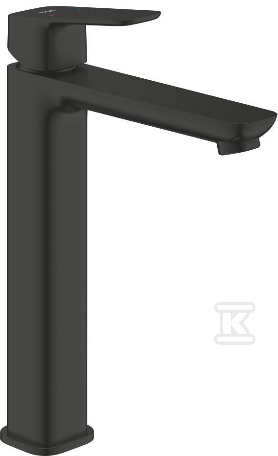 Bateria umywalkowa CUBEO Rozmiar XL ogranicznik przepływu 5 l/min.bez zestawu odpływowego czarna mat 1017292430 - obrazek 1