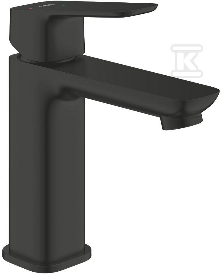 Bateria umywalkowa CUBEO Rozmiar M głowica oszczędnościowa ogranicznik przepływu 5 l/min.z korkiem klik-klak czarna mat 1017572430 - obrazek 1