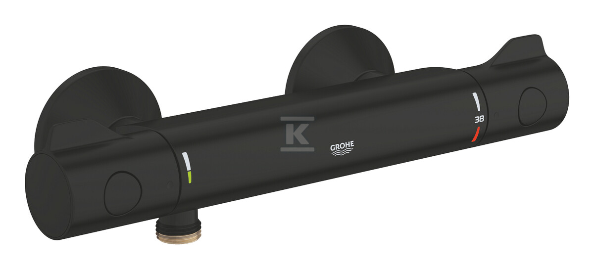 Bateria prysznicowa Grohtherm 800 z termostatem, DN 15, Long-Life trwała powłoka, SafeStop blokada na 38°C, TurboStat głowica termostatyczna, EcoButton czarna 1022022430 - obrazek 1