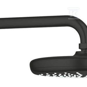 Tempesta 210 Deszczownica z ramieniem 286 mm, 1 strumień (Rain), oszczędność wody Water Saving, ogranicznik przepływu 9,5 l/min czarny mat 1022182430 Tempesta 210 Deszczownica z ramieniem 286 mm, 1 strumień (Rain), oszczędność wody Water Saving, ogranicznik przepływu 9,5 l/min czarny mat 1022182430