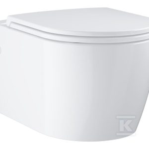 Miska WC wisząca Bau Ceramika, z deską wolnoopadającą, odpływ poziomy 103860SH00 Miska WC wisząca Bau Ceramika, z deską wolnoopadającą, odpływ poziomy 103860SH00