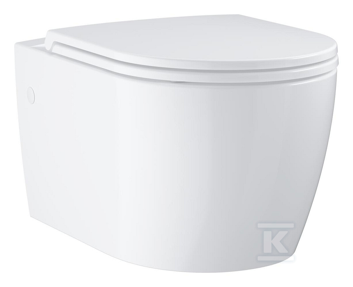 Miska WC wisząca Bau Ceramika, z deską wolnoopadającą, odpływ poziomy 103860SH00 - obrazek 1