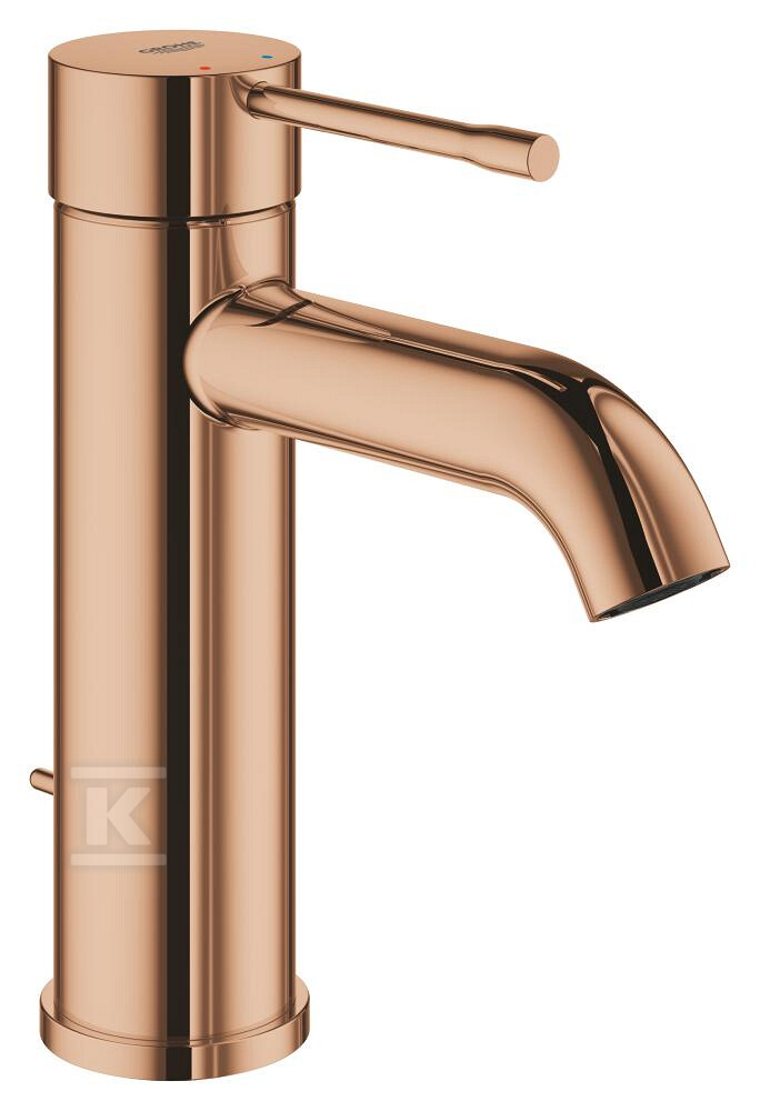 Bateria umywalkowa Grohe Essence jednouchwytowa, rozmiar S, warm sunset, ogranicznik przepływu 5,7 l/min., głowica Ceramiczna 28 mm, zestaw odpływowy z drążkiem 23589DA1 - obrazek 1