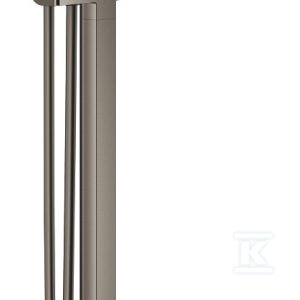 Bateria wannowa Grohe Plus wolnostojąca, jednouchwytowa, brushed hard graphite, montaż podłogowy, głowica Ceramiczna 35 mm, ogranicznik temperatury, z zestawem punktowym, wylewka 282 mm 23846AL3
