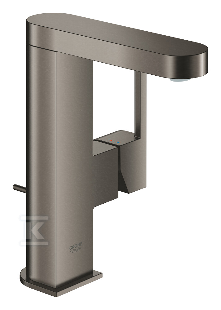 Bateria umywalkowa Grohe Plus jednouchwytowa, rozmiar M, brushed hard graphite, ogranicznik przepływu 5,7 l/min., głowica Ceramiczna 28 mm, zestaw odpływowy z drążkiem 23871AL3 - obrazek 1