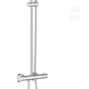 Bau System 210 System prysznicowy z termostatem do montażu ściennego, chrom, w zestawie: poziome obrotowe ramię 390 mm, termostat natynkowy, deszczownica, słuchawka prysznicowa, regulowany uchwyt prysznica, wąż prysznicowy 1750 mm 26699000 Bau System 210 System prysznicowy z termostatem do montażu ściennego, chrom, w zestawie: poziome obrotowe ramię 390 mm, termostat natynkowy, deszczownica, słuchawka prysznicowa, regulowany uchwyt prysznica, wąż prysznicowy 1750 mm 26699000
