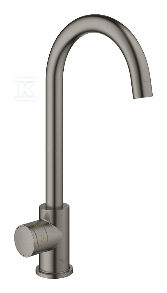 System gotujący wodę GROHE Red Duo kuchenny, brushed hard graphite, zawór sztorcowy i bojler 4 l, dostęp tylko do wrzątku, blokada bezpieczeństwa, kąt obrotu wylewki typu C 150°, filtr w zestawie 30085AL1 - obrazek 1