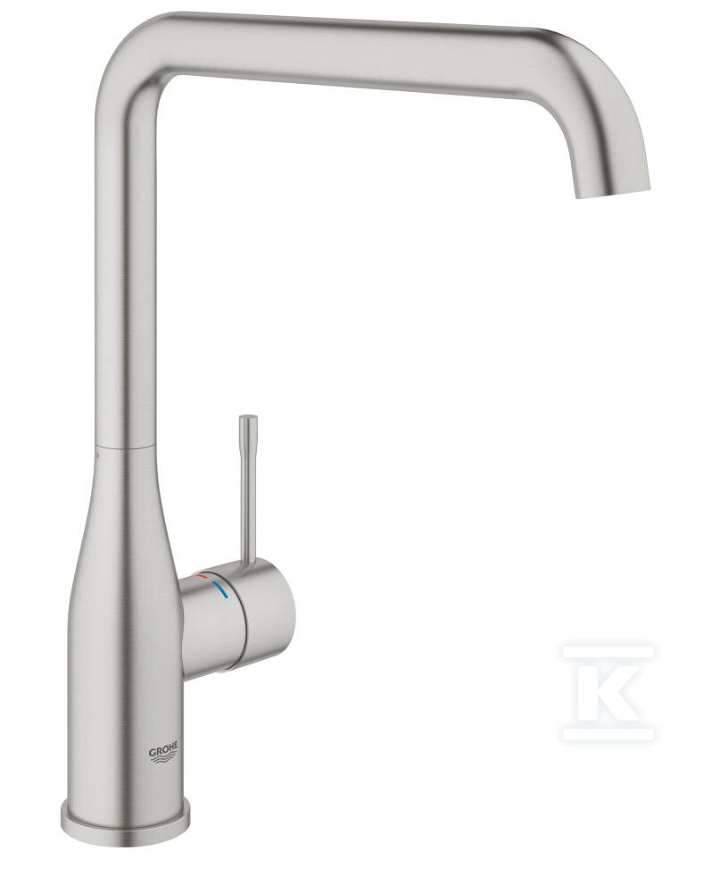 Bateria zlewozmywakowa Essence jednouchwytowa, stal nierdzewna, kąt obrotu wylewki 0° / 150° / 360° głowica Ceramiczna 28 mm 30269DC0 - obrazek 1