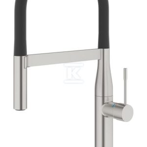 Bateria zlewozmywakowa Essence jednouchwytowa, stal nierdzewna, kąt obrotu wylewki 360° głowica Ceramiczna 28 mm, profesjonalna wylewka z wężem santoprenowym i przełącznikiem strumienia 30294DC0 Bateria zlewozmywakowa Essence jednouchwytowa, stal nierdzewna, kąt obrotu wylewki 360° głowica Ceramiczna 28 mm, profesjonalna wylewka z wężem santoprenowym i przełącznikiem strumienia 30294DC0