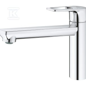 Bateria zlewozmywakowa BauLoop jednouchwytowa, chrom, kąt obrotu wylewki 140°, osobne kanały wodne, głowica Ceramiczna 35 mm 31706000 Bateria zlewozmywakowa BauLoop jednouchwytowa, chrom, kąt obrotu wylewki 140°, osobne kanały wodne, głowica Ceramiczna 35 mm 31706000