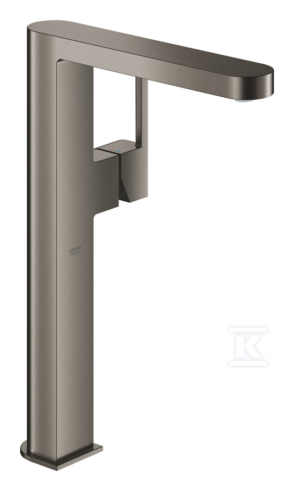 Bateria umywalkowa Grohe Plus jednouchwytowa, rozmiar XL, brushed hard graphite, ogranicznik przepływu 5,7 l/min., głowica Ceramiczna 28 mm, bez zestawu odpływowego, wyciągana wylewka 32618AL3 - obrazek 1