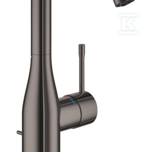 Bateria umywalkowa Grohe Essence jednouchwytowa, rozmiar L, hard graphite, ogranicznik przepływu 5,7 l/min., głowica Ceramiczna 28 mm, zestaw odpływowy z drążkiem 32628A01 Bateria umywalkowa Grohe Essence jednouchwytowa, rozmiar L, hard graphite, ogranicznik przepływu 5,7 l/min., głowica Ceramiczna 28 mm, zestaw odpływowy z drążkiem 32628A01