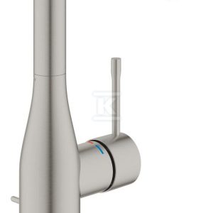 Bateria umywalkowa Grohe Essence jednouchwytowa, rozmiar L, stal nierdzewna, ogranicznik przepływu 5,7 l/min., głowica Ceramiczna 28 mm, zestaw odpływowy z drążkiem 32628DC1 Bateria umywalkowa Grohe Essence jednouchwytowa, rozmiar L, stal nierdzewna, ogranicznik przepływu 5,7 l/min., głowica Ceramiczna 28 mm, zestaw odpływowy z drążkiem 32628DC1