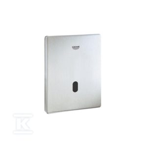 Przycisk spłukujący Tectron Skate elektroniczna na podczerwień do pisuaru, szczotkowana stal nierdzewna, głowica Ceramiczna z elektrozaworem i filtrem, transformator 37321SD1 Przycisk spłukujący Tectron Skate elektroniczna na podczerwień do pisuaru, szczotkowana stal nierdzewna, głowica Ceramiczna z elektrozaworem i filtrem, transformator 37321SD1