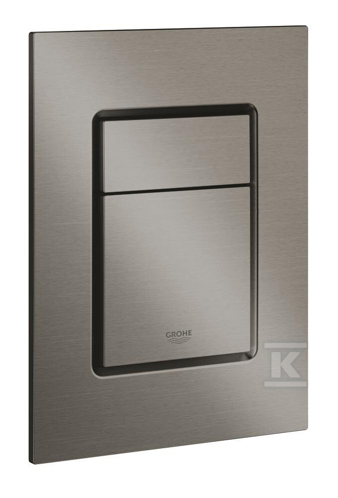 Przycisk spłukujący Skate Cosmopolitan S, brushed hard graphite, do małych kominków rewizyjnych 37535AL0 - obrazek 1