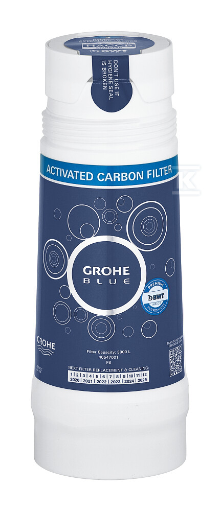 Filtr Grohe Blue z węglem aktywnym, filtracja 5-fazowa, 3000 l 40547001