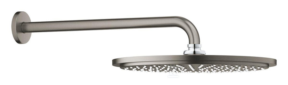 Deszczownica Rainshower Cosmopolitan 310 z ramieniem 380 mm, 1 strumień, brushed hard graphite, ogranicznik przepływu 9,5 l/min., metalowa 26066AL0 - obrazek 1