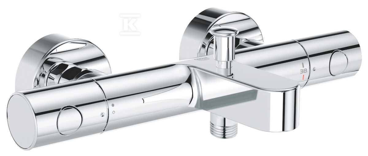 Bateria wannowa termostatyczna Grohtherm 800 Cosmopolitan, chrom, SafeStop, Eco, ceramiczna głowica, metalowe uchwyty 34766000 - obrazek 1