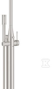 Zestaw prysznicowy z termostatem Euphoria System 310 1 strumieniowy – stal nierdzewna, w zestawie: poziome obrotowe ramię 450 mm, termostat natynkowy, deszczownica Rainshower Cosmopolitan 310, prysznic ręczny Euphoria 110 Massage, regulowany uchwyt prysznica, wąż prysznicowy 1750 mm 26075DC0 Zestaw prysznicowy z termostatem Euphoria System 310 1 strumieniowy – stal nierdzewna, w zestawie: poziome obrotowe ramię 450 mm, termostat natynkowy, deszczownica Rainshower Cosmopolitan 310, prysznic ręczny Euphoria 110 Massage, regulowany uchwyt prysznica, wąż prysznicowy 1750 mm 26075DC0