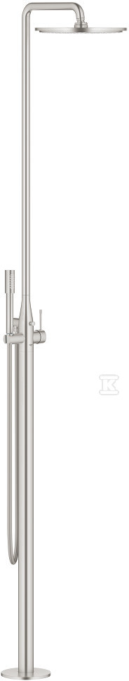 Zestaw prysznicowy z termostatem Euphoria System 310 1 strumieniowy - stal nierdzewna, w zestawie: poziome obrotowe ramię 450 mm, termostat natynkowy, deszczownica Rainshower Cosmopolitan 310, prysznic ręczny Euphoria 110 Massage, regulowany uchwyt prysznica, wąż prysznicowy 1750 mm 26075DC0 - obrazek 1