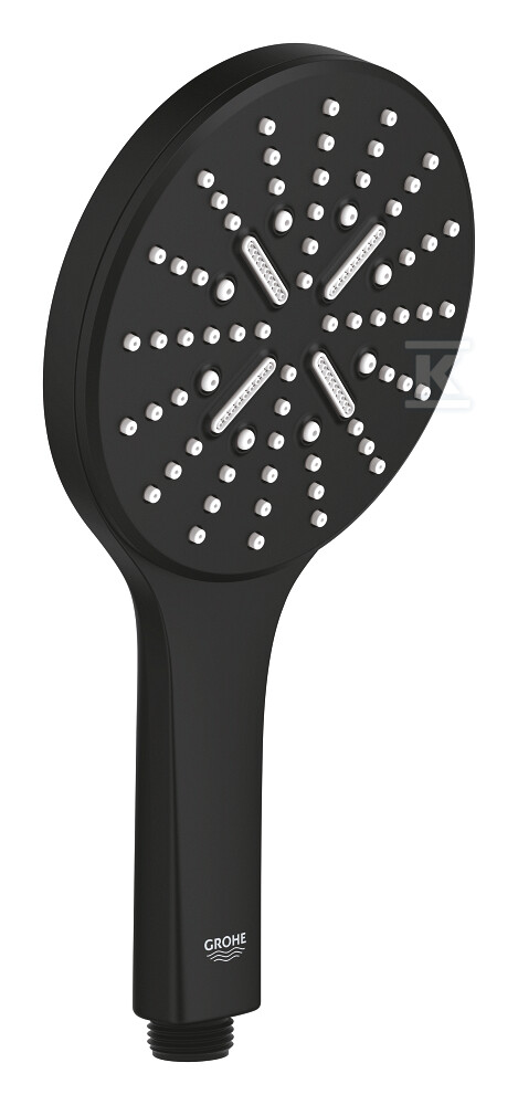 Prysznic ręczny Rainshower SmartActive 130, 3 strumienie, ogranicznik 9,5 l/min.czarny mat 22127KF0 - obrazek 1