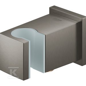 Kolanko przyłączeniowe ścienne Euphoria Cube, brushed hard graphite, z mocowaniem prysznica ręcznego 26370AL0 Kolanko przyłączeniowe ścienne Euphoria Cube, brushed hard graphite, z mocowaniem prysznica ręcznego 26370AL0