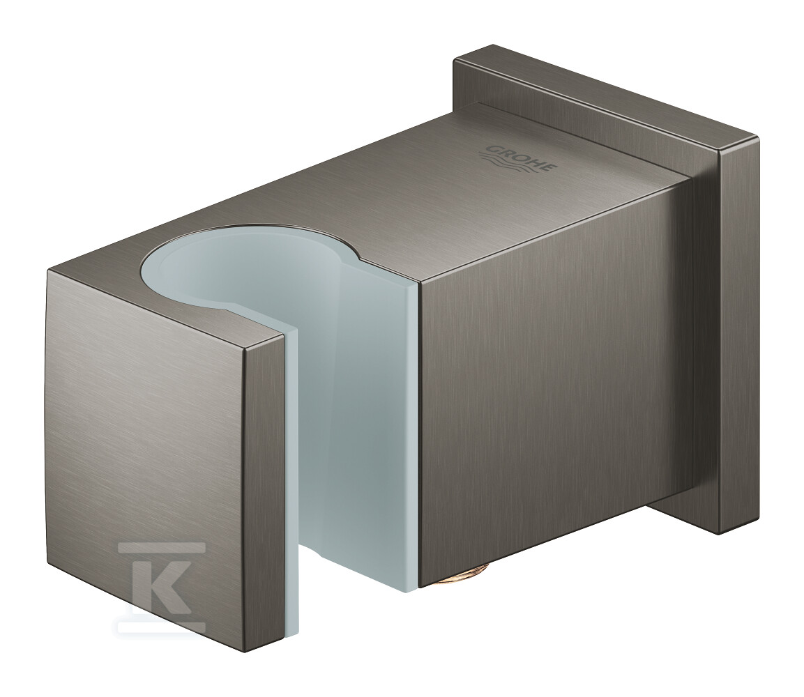 Kolanko przyłączeniowe ścienne Euphoria Cube, brushed hard graphite, z mocowaniem prysznica ręcznego 26370AL0 - obrazek 1