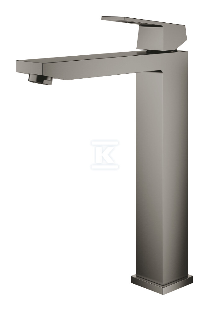 Bateria umywalkowa Grohe EuroCube jednouchwytowa, rozmiar XL, brushed hard graphite, ogranicznik przepływu 5,7 l/min., głowica Ceramiczna 28 mm, bez zestawu odpływowego 23406AL0 - obrazek 1