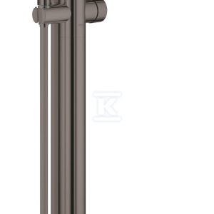 Bateria wannowa Grohe Essence wolnostojąca, jednouchwytowa, hard graphite, montaż podłogowy, głowica Ceramiczna 35 mm, ogranicznik temperatury, z zestawem punktowym, wylewka 277 mm 23491A01