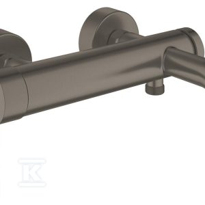 Bateria wannowa Grohe Essence jednouchwytowa, brushed hard graphite, montaż ścienny natynkowy, głowica Ceramiczna 35 mm, ogranicznik temperatury 33624AL1