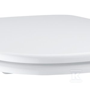 Deska sedesowa WC wolnoopadająca duroplast Bau Edge z pokrywą biała 39813000 Deska sedesowa WC wolnoopadająca duroplast Bau Edge z pokrywą biała 39813000