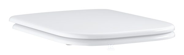 Deska sedesowa WC wolnoopadająca duroplast Bau Edge z pokrywą biała 39813000