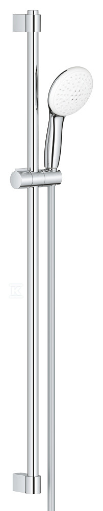 Zestaw prysznicowy z drążkiem Tempesta 110, w zestawie: słuchawka 2 strumienie, drążek prysznicowy 900 mm, wąż prysznicowy 1750 mm, maksymalne natężenie przepływu (przy 3 barach): 13,5 l/min chrom 27646003 - obrazek 1