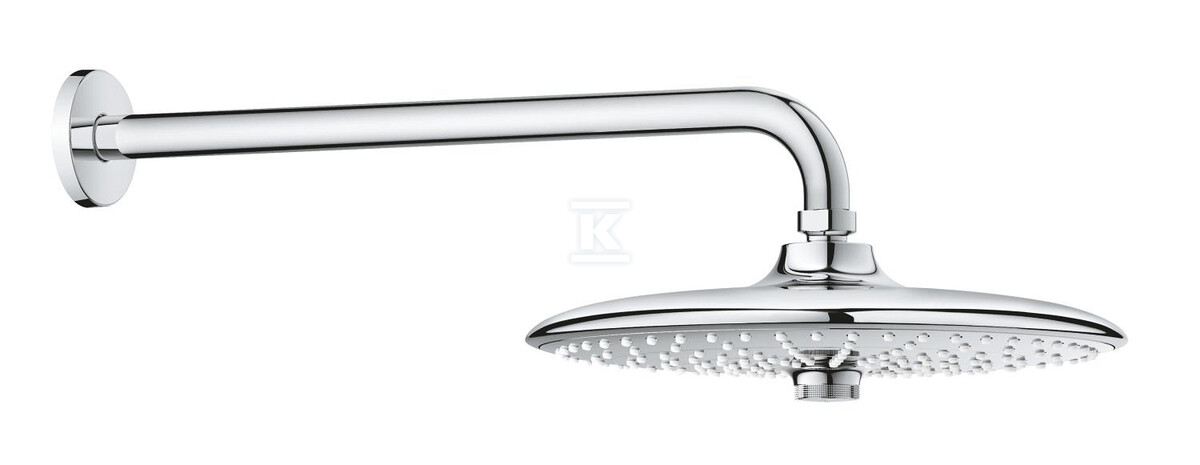 Deszczownica Euphoria 260 z ramieniem 380 mm, 3 strumienie, chrom, ogranicznik przepływu 9,5 l/min 26459000 - obrazek 1