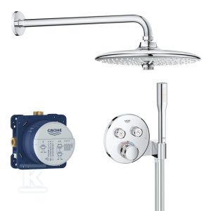 Deszczownica Euphoria 260, 380 mm 3 strumienie (Rain, SmartRain, Jet), chrom 26458000 Deszczownica Euphoria 260, 380 mm 3 strumienie (Rain, SmartRain, Jet), chrom 26458000