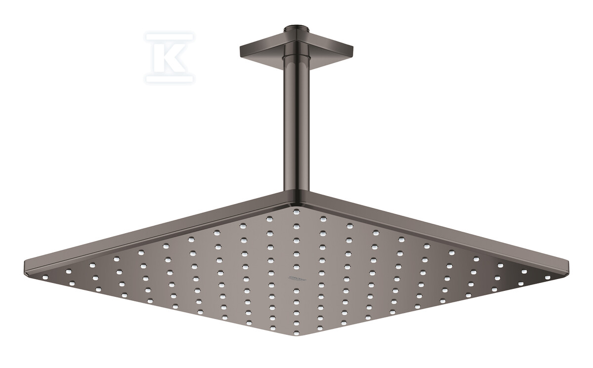 Deszczownica Rainshower Mono 310 Cube z przepustem stropowym 142 mm, 1 strumień, hard graphite, ogranicznik przepływu 9,5 l/min 26566A00 - obrazek 1