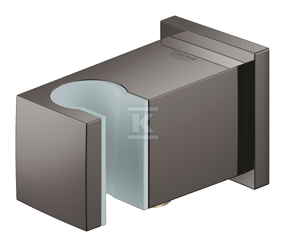 Kolanko przyłączeniowe ścienne Euphoria Cube, hard graphite, z mocowaniem prysznica ręcznego 26370A00 - obrazek 1