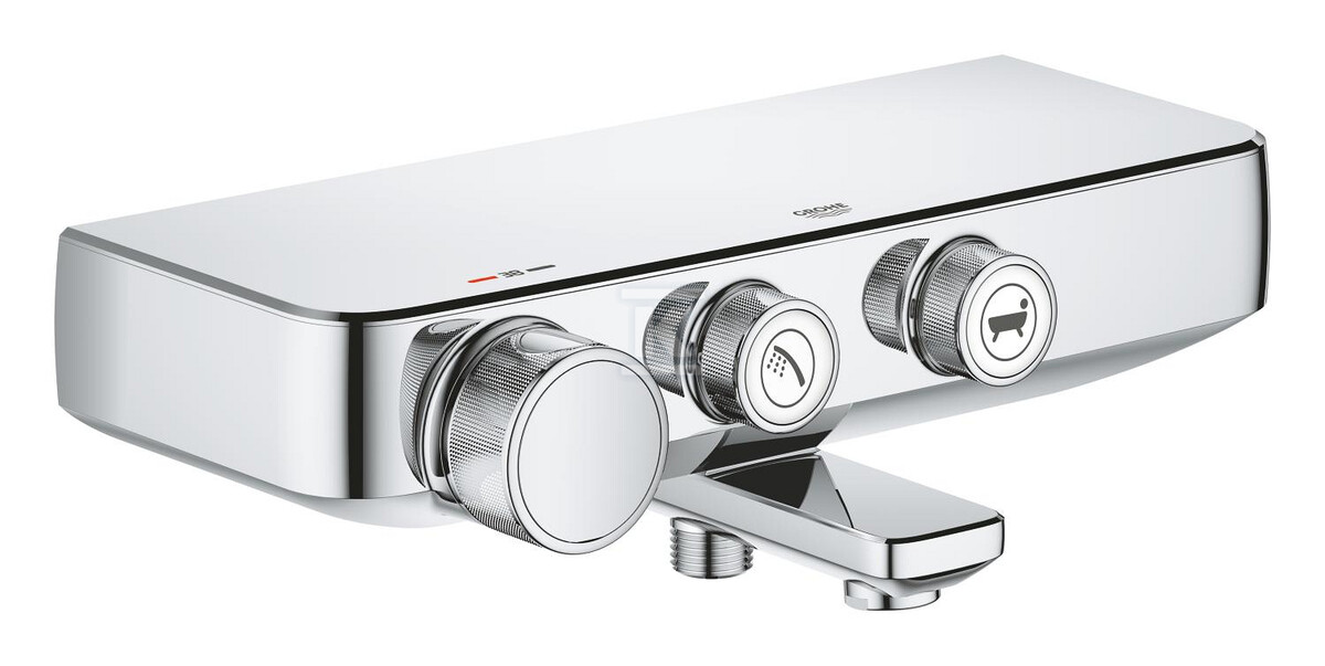 Bateria wannowa termostatyczna Grohtherm SmartControl, DN 15, chrom, montaż ścienny, wylewka z perlatorem 34718000 - obrazek 1