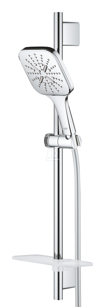 Zestaw prysznicowy Rainshower SmartActive 130 Cube z drążkiem prysznicowym 600 mm, 3 strumienie, chrom 26584000 - obrazek 1