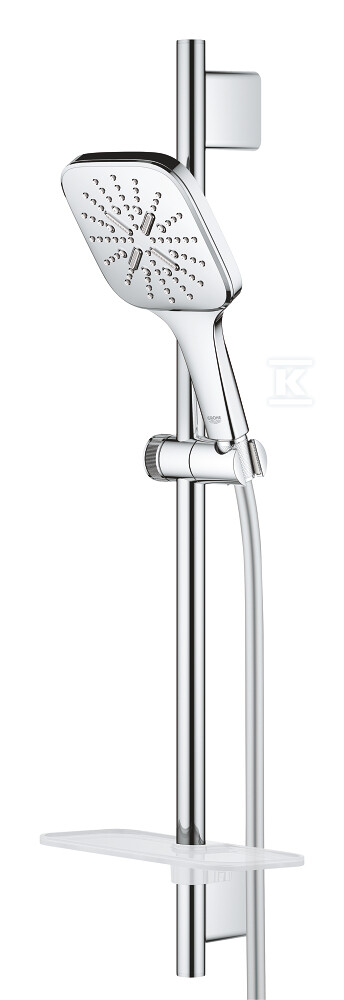 Zestaw prysznicowy Rainshower SmartActive 130 Cube z drążkiem prysznicowym 600 mm, 3 strumienie, chrom 26583000 - obrazek 1