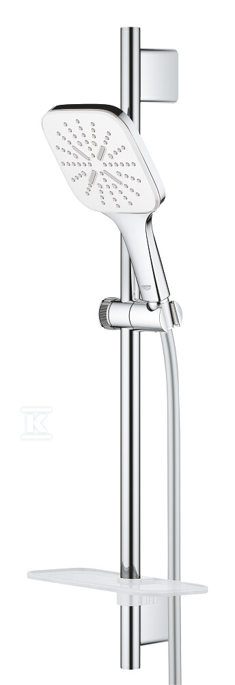 Zestaw Rainshower SmartActive 130 Cube z drążkiem prysznicowym 600 mm, 3 strumienie, moon white 26584LS0 - obrazek 1