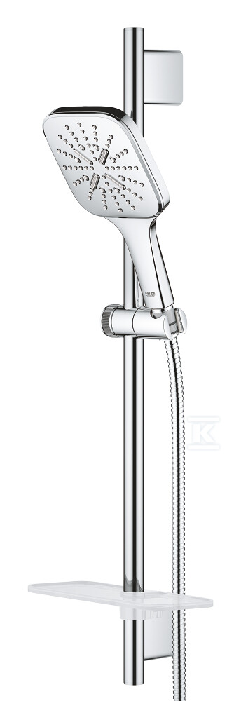 Zestaw prysznicowy Rainshower SmartActive 130 Cube z drążkiem prysznicowym 600 mm, 3 strumienie, chrom 26585000 - obrazek 1