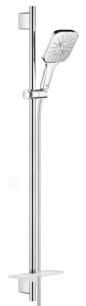 Zestaw prysznicowy Rainshower SmartActive 130 Cube z drążkiem prysznicowym 900 mm, 3 strumienie, chrom 26587000 - obrazek 1