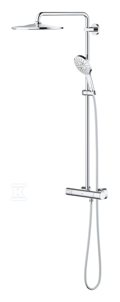 Zestaw prysznicowy Rainshower SmartActive 310 3 strumieniowy słuchawka okrągła z termostatem do montażu ściennego, chrom 26647000 - obrazek 1