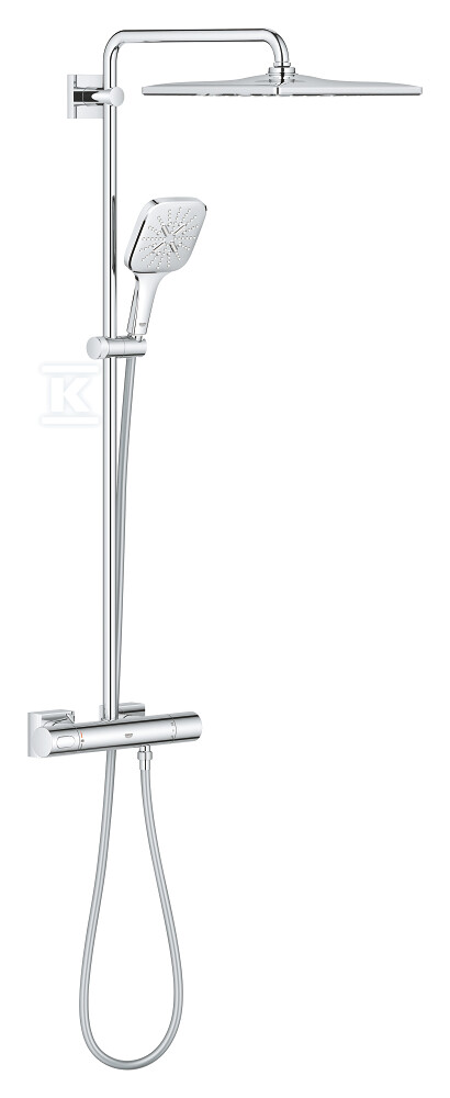 Zestaw prysznicowy Rainshower SmartActive 310 3 strumieniowy słuchawka kwadratowa z termostatem do montażu ściennego, chrom 26652000 - obrazek 1