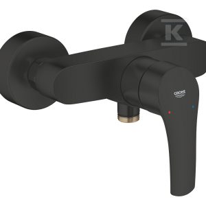 Bateria wannowa Eurosmart Jednouchwytowa do obsługi jednego wyjścia wody, naścienna, metalowa dźwignia, SilkMove głowica ceramiczna 35 mm, regulowany ogranicznik strumienia przepływu czarna 335552433 Bateria wannowa Eurosmart Jednouchwytowa do obsługi jednego wyjścia wody, naścienna, metalowa dźwignia, SilkMove głowica ceramiczna 35 mm, regulowany ogranicznik strumienia przepływu czarna 335552433
