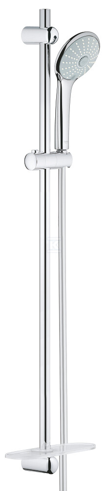 Zestaw prysznicowy Euphoria 110, 3 strumienie drążek 900mm, wąż 1750mm, półka EasyReach chrom 27226001