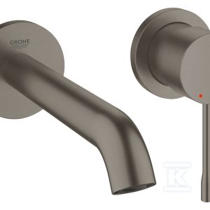 Bateria umywalkowa Grohe Essence 2-otworowa jednouchwytowa rozmiar M, brushed hard graphite, ogranicznik przepływu 5,7 l/min., regulowany perlator, wylewka 183 mm 19408AL1 Bateria umywalkowa Grohe Essence 2-otworowa jednouchwytowa rozmiar M, brushed hard graphite, ogranicznik przepływu 5,7 l/min., regulowany perlator, wylewka 183 mm 19408AL1