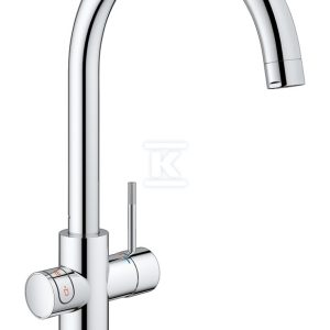 System gotujący wodę Grohe Red Duo kuchenny, chrom, bateria i bojler 7 l, dostęp do wody zwykłej i wrzątku, głowica Ceramiczna 28 mm, blokada bezpieczeństwa, kąt obrotu wylewki typu C 150° filtr w zestawie 30079001 System gotujący wodę Grohe Red Duo kuchenny, chrom, bateria i bojler 7 l, dostęp do wody zwykłej i wrzątku, głowica Ceramiczna 28 mm, blokada bezpieczeństwa, kąt obrotu wylewki typu C 150° filtr w zestawie 30079001