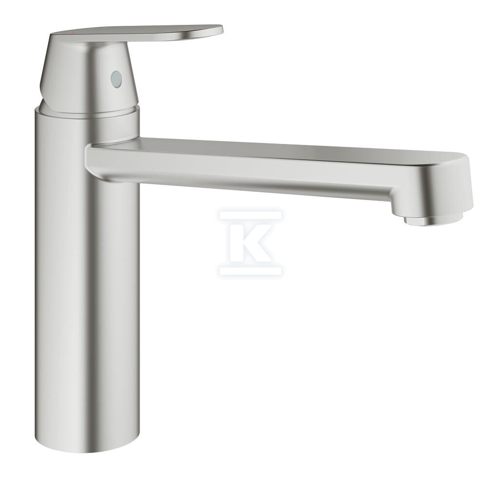 Bateria zlewozmywakowa Eurosmart Cosmopolitan jednouchwytowa, stal nierdzewna, kąt obrotu wylewki 140° głowica Ceramiczna 35 mm, wylewka 221 mm 30193DC0 - obrazek 1